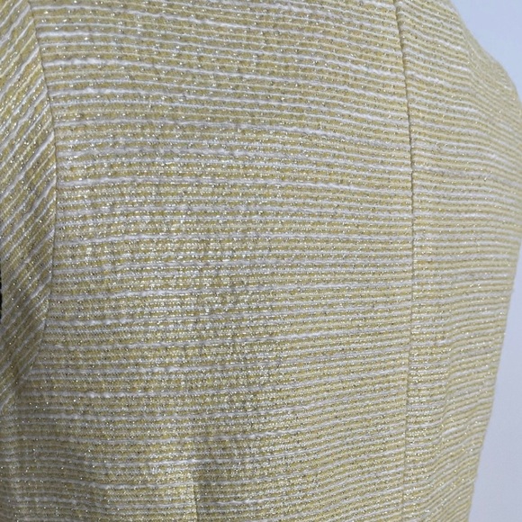 Talbots Yellow Gold Metallic Shift Dress Size 8 NWOT - Picture 6 of 9